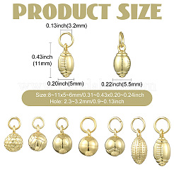 21Pcs 7 Styles Brass Pendants&nbsp;KK-CJ0005-83