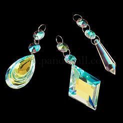 3Pcs 3 Styles Crystal Glass Hanging Sun Catcher&nbsp;AJEW-TADJ0001-07