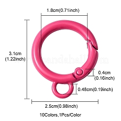 10Pcs Spray Painted Alloy Spring Gate Rings&nbsp;FIND-YW0001-63