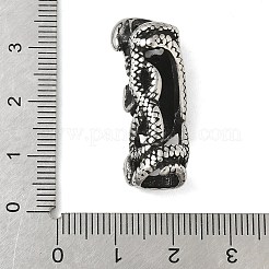 304 Stainless Steel Snake Wrapped Skull Connector Charms&nbsp;STAS-Z147-13AS