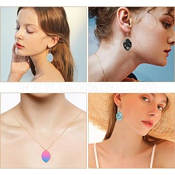 Wood Dangle Earrings&nbsp;EJEW-SC0001-17P