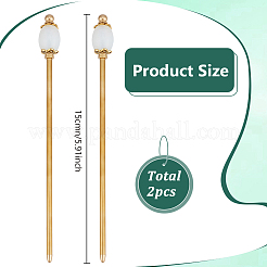 2Pcs Brass Hair Sticks&nbsp;OHAR-PH00009
