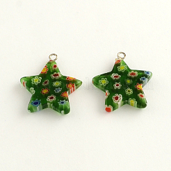 Handmade Millefiori Glass Pendants&nbsp;LK-R006-04