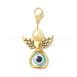 Angel & Evil Eye Alloy & Resin Pendant Decorations&nbsp;HJEW-JM04278-01