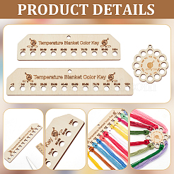 4Pcs Wood Thread Winding Boards&nbsp;AJEW-WH0534-51B