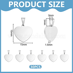 30Pcs 304 Stainless Steel Charms&nbsp;STAS-UN0064-76