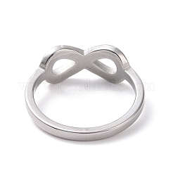 Crystal Rhinestone Infinity Finger Ring&nbsp;RJEW-D120-01P
