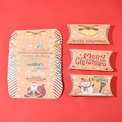 24Pcs 12 Styles Christmas Theme Cardboard Candy Pillow Boxes&nbsp;CON-FS0001-12