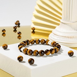 100Pcs 8mm Natural Tiger Eye Beads Round Beads&nbsp;DIY-LS0002-48