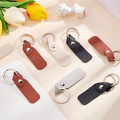 16Pcs 4 Colors PU Leather Keychain&nbsp;KEYC-BC0001-11