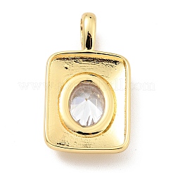 Brass Micro Pave Cubic Zirconia Pendants&nbsp;KK-E015-31G