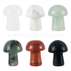 10Pcs Natural & Synthetic Gemstone Mushroom Figurines&nbsp;G-TA0002-08