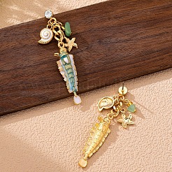 Alloy Enamel Stud Earrings&nbsp;WG049B8-01