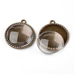 25mm Transparent Clear Domed Glass Cabochon Cover for Alloy Photo Pendant Making&nbsp;KK-X0024-NR