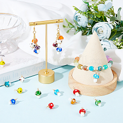 30Pcs Handmade Lampwork Charms&nbsp;FIND-PH0007-96