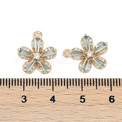 Rack Plating Brass Micro Pave Cubic Zirconia Pendants&nbsp;KK-C082-01G-02