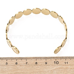 201 Stainless Steel Cuff Bangles for Women&nbsp;BJEW-T024-01A-G