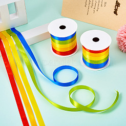 3 Rolls Rainbow Color Polyester Ribbon Set&nbsp;OCOR-TA0002-17