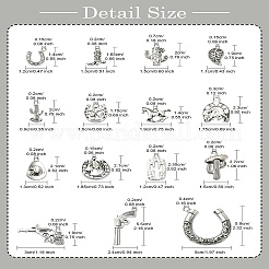 60Pcs 15 Styles Tibetan Style Alloy Pendants&nbsp;FIND-YW0004-82
