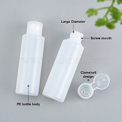 100ml PE Plastic Empty Refillable Flip Cap Bottles&nbsp;MRMJ-WH0037-13C