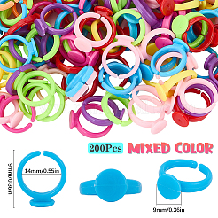 200Pcs Acrylic Open Cuff Ring Components&nbsp;SACR-SC0001-27