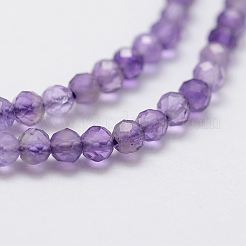 Natural Amethyst Bead Strands&nbsp;X-G-G663-17-2mm