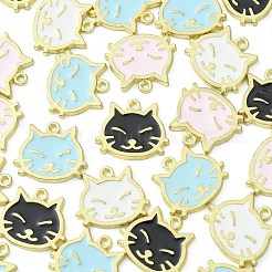 40Pcs 4 Colors Alloy Enamel Pendants&nbsp;ENAM-CJ0004-16