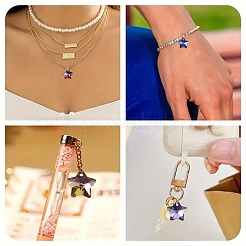 80Pcs 8 Colors Electroplate Glass Charms&nbsp;GLAA-YW0005-66