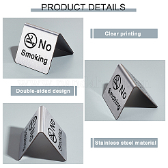 24Pcs Stainless Steel No Smoking Sign&nbsp;AJEW-WA0001-68