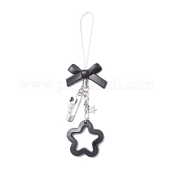 2Pcs Acrylic Flower Charms Mobile Straps&nbsp;HJEW-JM04450