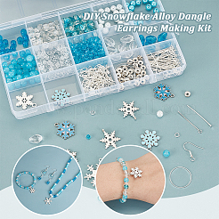 DIY Snowflake Alloy Dangle Earrings Making Kit&nbsp;DIY-PH0022-67