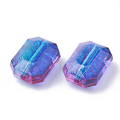 Two Tone Transparent Spray Painted Acrylic Bead&nbsp;ACRP-T005-28