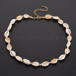 Natural Shell Beaded Necklace and Bracelet&nbsp;SJEW-T002-01