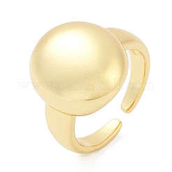 Oval Brass Open Cuff Rings for Women&nbsp;RJEW-G343-16G