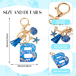 Star Resin & Shell Keychains&nbsp;KEYC-TAC00087-01B