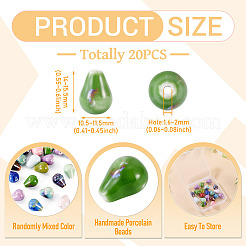 20Pcs Handmade Porcelain Beads&nbsp;PORC-TA0001-24
