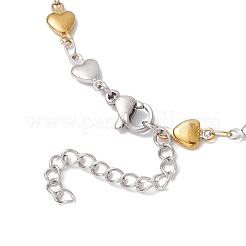 304 Stainless Steel Heart Link Chain Bracelet Makings for Women&nbsp;AJEW-JB01340-03