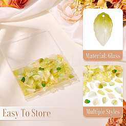 11 Styles Transparent Spray Painted Glass Pendants&nbsp;GGLA-TA0002-11