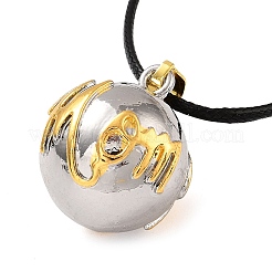 Mother's Day Alloy Bola Pregnancy Pendant Necklaces&nbsp;LS-NJEW-NH0001-01