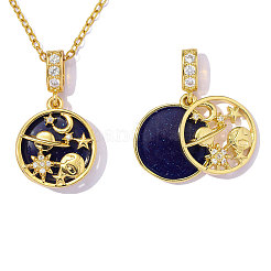 Brass Micro Pave Clear Cubic Zirconia Pendants&nbsp;CU-OY001-66G