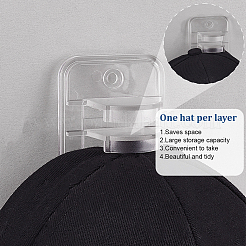 2Pcs PVC Baseball Cap Wall Mounted  Storage Rack&nbsp;AJEW-ME0002-47A