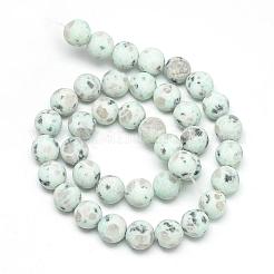 Natural Sesame Jasper/Kiwi Jasper Bead Strands&nbsp;G-R297-10mm-59
