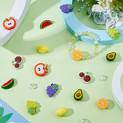 16Pcs 8 Styles Food Grade Eco-Friendly Silicone Focal Beads&nbsp;SIL-DC0001-55