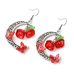 Glass & Acrylic Dangle Earrings&nbsp;EJEW-JE07182