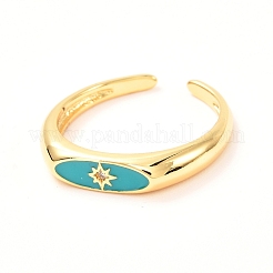 Horse Eye Golden Enamel Rings for Women&nbsp;KK-G404-16