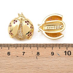 Brass Micro Pave Cubic Zirconia Stud Earrings&nbsp;EJEW-F400-03C-G