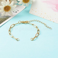 304 Stainless Steel Paperclip Chains Bracelet Making&nbsp;X-AJEW-JB01038-01
