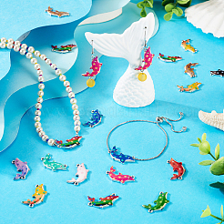 48Pcs 12 Colors Alloy Enamel Connector Charms&nbsp;ENAM-TA0001-60