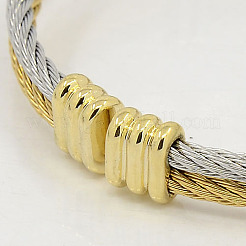 Trendy Men's Torque Bangles&nbsp;BJEW-L127-04