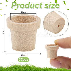 Wood Flower Pot Cover&nbsp;AJEW-PH0007-75A